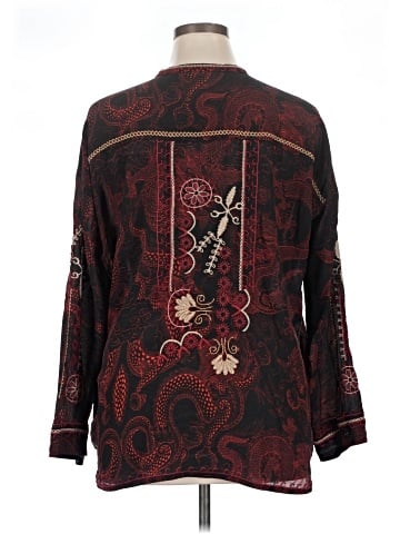 Johnny Was Long Sleeve Silk Top (view 2)