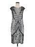 Chico's Graphic Gray Casual Dress Size Med (1) - photo 1