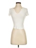 Cotton Candy LA Ivory Short Sleeve Turtleneck Size S - photo 1