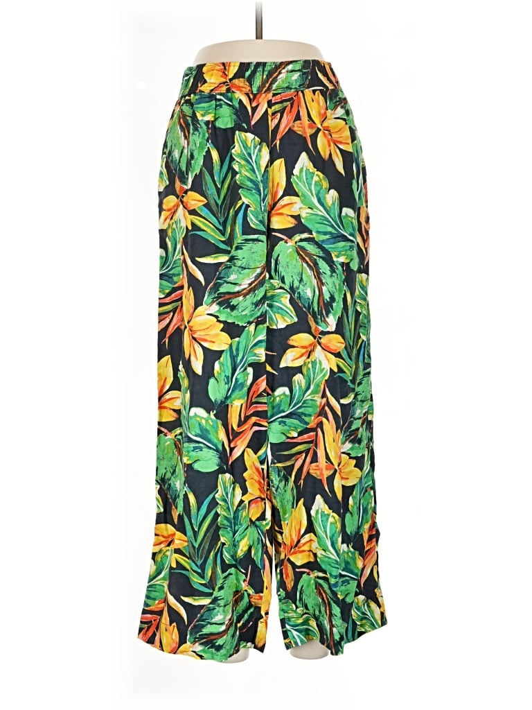 Pre-owned Nicole Miller Linen Pants In Yellow
