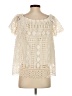 Maurices 100% Polyester Ivory Short Sleeve Blouse Size S - photo 2