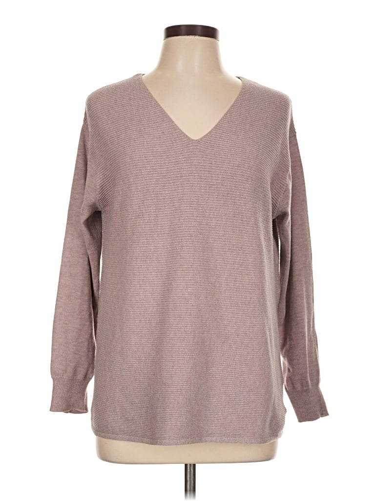 Pre-owned Ella Moss Long Sleeve T-shirt In Brown