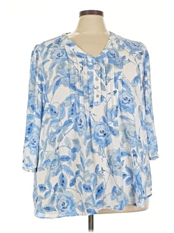 Rose + Olive 3/4 Sleeve Blouse (view 1)