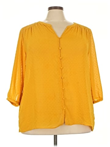 Rose + Olive 3/4 Sleeve Blouse (view 1)