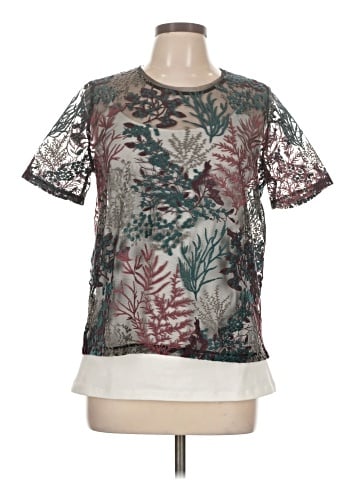 Zara W&B Collection Short Sleeve Top (view 1)