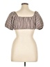 Wild Fable Brown Short Sleeve Blouse Size XL - photo 2