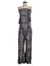 Cool Change 100% Rayon Graphic Gray Jumpsuit Size S - photo 1