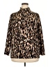 Context Animal Print Brown Turtleneck Sweater Size 2X - photo 1
