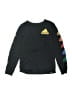Adidas 100% Cotton Black Long Sleeve Top Size 10 - 12 - photo 1