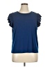 CeCe Blue Short Sleeve Top Size XL - photo 1