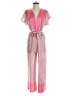Assorted Brands 100% Polyester Paisley Pink Jumpsuit Size S - photo 1