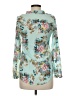 Assorted Brands Floral Teal Long Sleeve Blouse Size M - photo 2