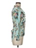 Assorted Brands Floral Teal Long Sleeve Blouse Size M - photo 4