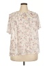Torrid 100% Polyester Ivory Short Sleeve Blouse Size 2X Plus (2) - photo 1
