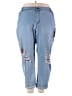 Lane Bryant Color Block Blue Jeans Size 24 - photo 1