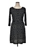 En Focus Studio 100% Polyester Graphic Black Casual Dress Size 14 - photo 1