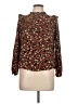 New Look Floral Brown Long Sleeve Blouse Size 10 - photo 1