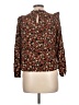 New Look Floral Brown Long Sleeve Blouse Size 10 - photo 2