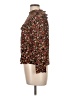 New Look Floral Brown Long Sleeve Blouse Size 10 - photo 5