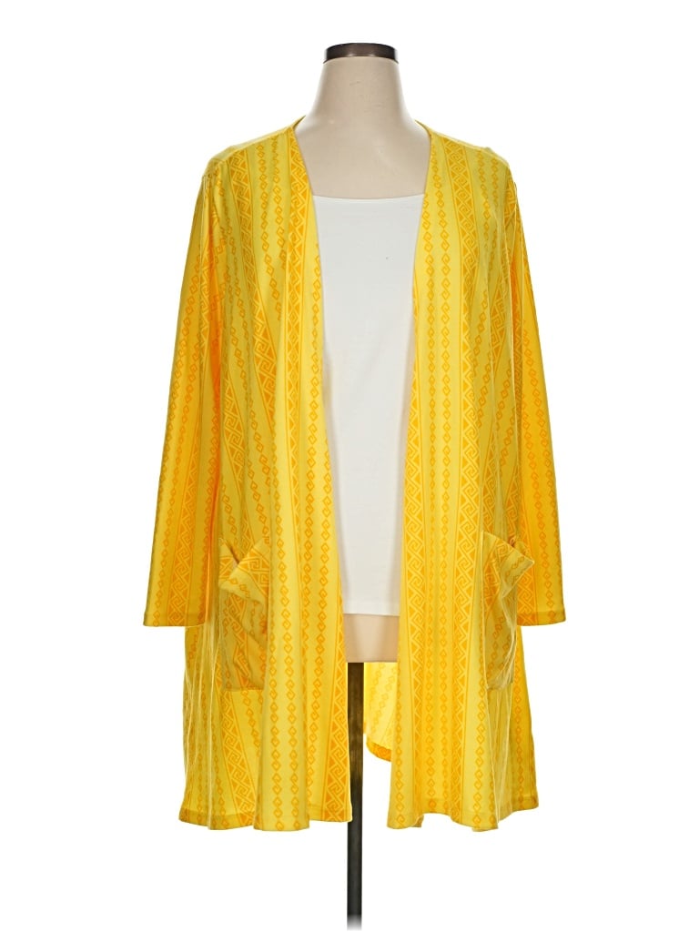 Pre-owned Lularoe Cardigan Sweater In Yellow