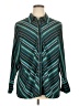 Maggie Barnes Stripes Teal Long Sleeve Blouse Size 18 - 20 - photo 1