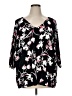 PREMISE Black 3/4 Sleeve Blouse Size 1X - photo 1