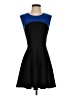 Aqua Color Block Black Cocktail Dress Size S - photo 1