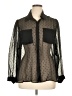 7 For All Mankind Polka Dots Black Long Sleeve Blouse Size XL - photo 1