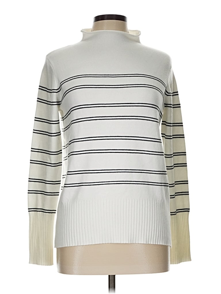 Pre-owned French Connection Turtleneck Sweater In Ivory