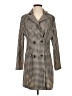 Shein 100% Polyester Houndstooth Ivory Coat Size 4 - photo 1