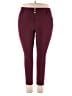 Thrill Solid Burgundy Active Pants Size 3X - photo 1