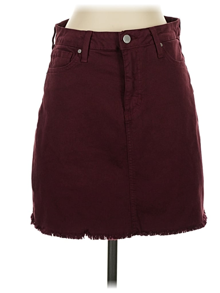 Pre-owned Just Black Casual Skirt In Burgundy