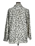 Ann Taylor 100% Polyester Stars Silver Long Sleeve Blouse Size XL - photo 2