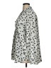 Ann Taylor 100% Polyester Stars Silver Long Sleeve Blouse Size XL - photo 5