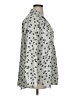 Ann Taylor 100% Polyester Stars Silver Long Sleeve Blouse Size XL - photo 4
