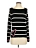 Elliott Lauren 100% Cotton Stripes Black Pullover Sweater Size S - photo 1