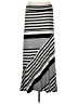 Double Take Stripes Silver Casual Skirt Size M - photo 1