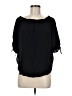 Just Quella Black Short Sleeve Blouse Size 6 - photo 1