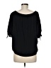 Just Quella Black Short Sleeve Blouse Size 6 - photo 2
