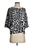 Splendid Animal Print Silver 3/4 Sleeve Blouse Size S - photo 1