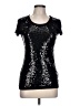 Next Black Short Sleeve Top Size 10 - photo 1