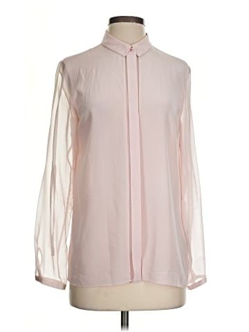 Elie Tahari Long Sleeve Silk Top (view 1)