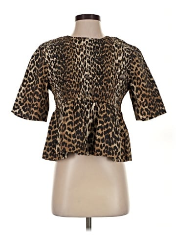 Ganni Short Sleeve Blouse (view 1)