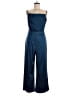 Fashion Solid Blue Jumpsuit Size M - photo 1