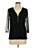 89th & Madison Black 3/4 Sleeve Top Size L - photo 1