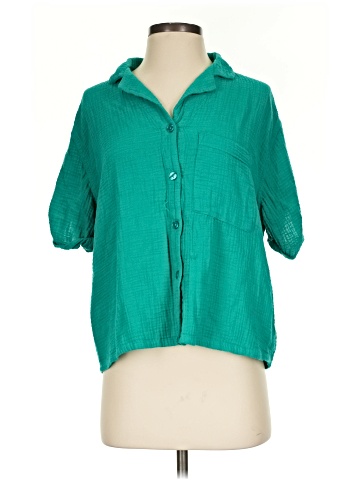 Stars Above 3/4 Sleeve Button-Down Shirt (view 1)