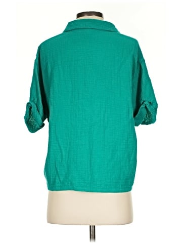 Stars Above 3/4 Sleeve Button-Down Shirt (view 2)