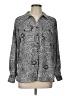 Studio Works Paisley Gray Long Sleeve Blouse Size L - photo 1