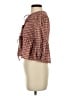 Cider 100% Cotton Checkered-gingham Red 3/4 Sleeve Blouse Size XXS - photo 5