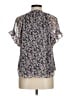 Allison 100% Polyester Purple Short Sleeve Blouse Size M - photo 2